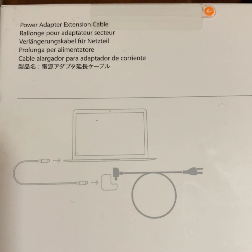 Apple Power Adapter Extension Cable. Model A1689.